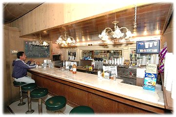 Soda fountain at the Coto General Store