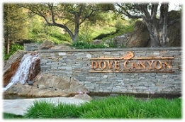 Dove Canyon entrance to the community