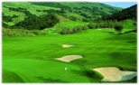 Golf course with lush grass
