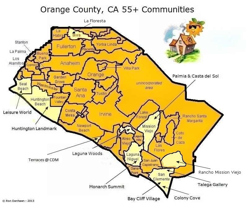 Map Of Orange County Ca City Information Unincorporated Areas