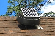 Roof mounted attic fan