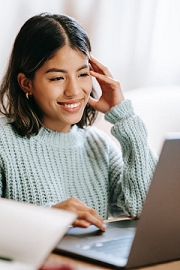 Girl with laptop[