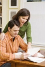 Couple reviewing finances